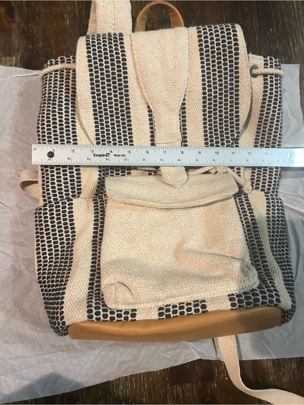 Universal Thread Boho Tweed Drawstring backpack - Picture 5 of 6